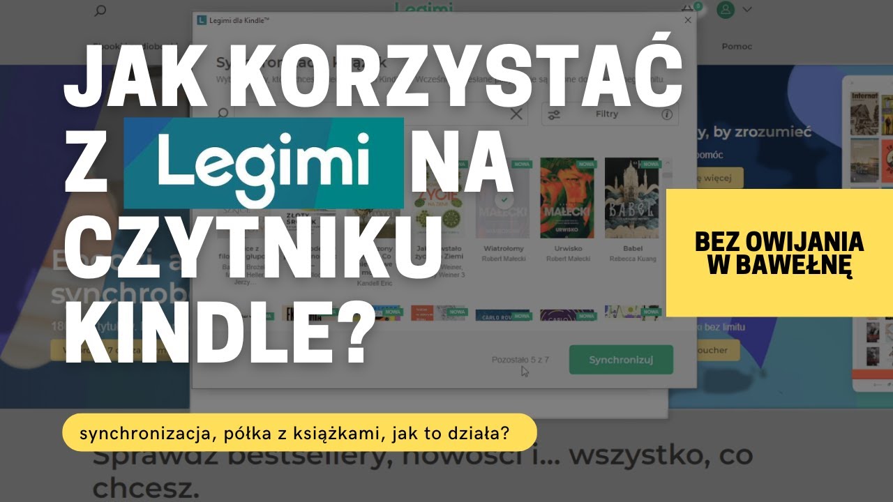 Synchronizacja LEGIMI na Kindle - jak mieć dostęp do swojej wirtualnej p&oacute;łki  z książkami na Kindle.
