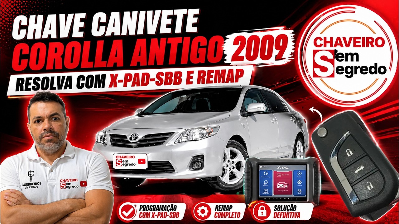 👉 Como programar chave canivete do Corolla 2009 passo a passo (rápido e fácil)FINAL UMA SUPER DICA!