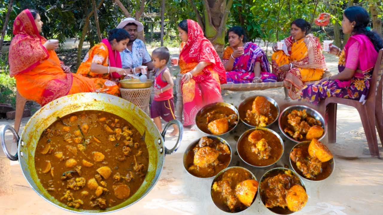 আজ মা কাকিদের রেস্ট ,বাবা রান্না করে খাওয়ালো খাসির মাংস আর ঠাকুমা ইলিশ মাছ |