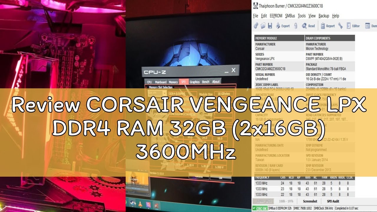 Review CORSAIR VENGEANCE LPX DDR4 RAM 32GB (2x16GB) 3600MHz CL18-22-22-42 1.35V Intel XMP AMD EXPO C
