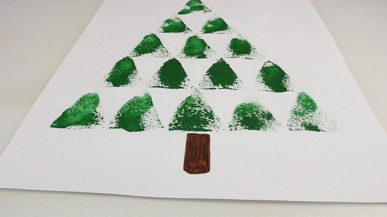 Weihnachtsbaum Basteln mit Schwamm – Pünktlich zum Fest und für Alle! Auch noch im neuen Jahr schön