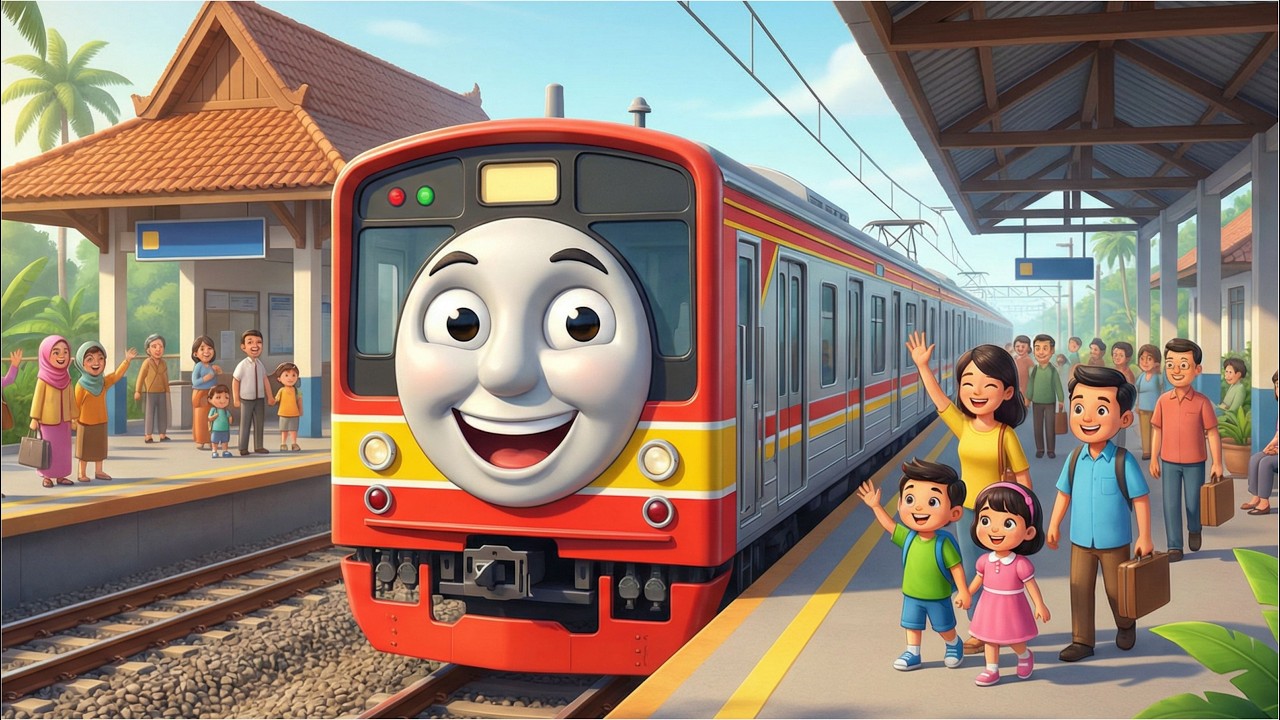 🚂 Naik Kereta Api Tut Tut Tut – Lagu Anak Indonesia 3D Lucu & Edukatif | Animasi Kereta Api KAI