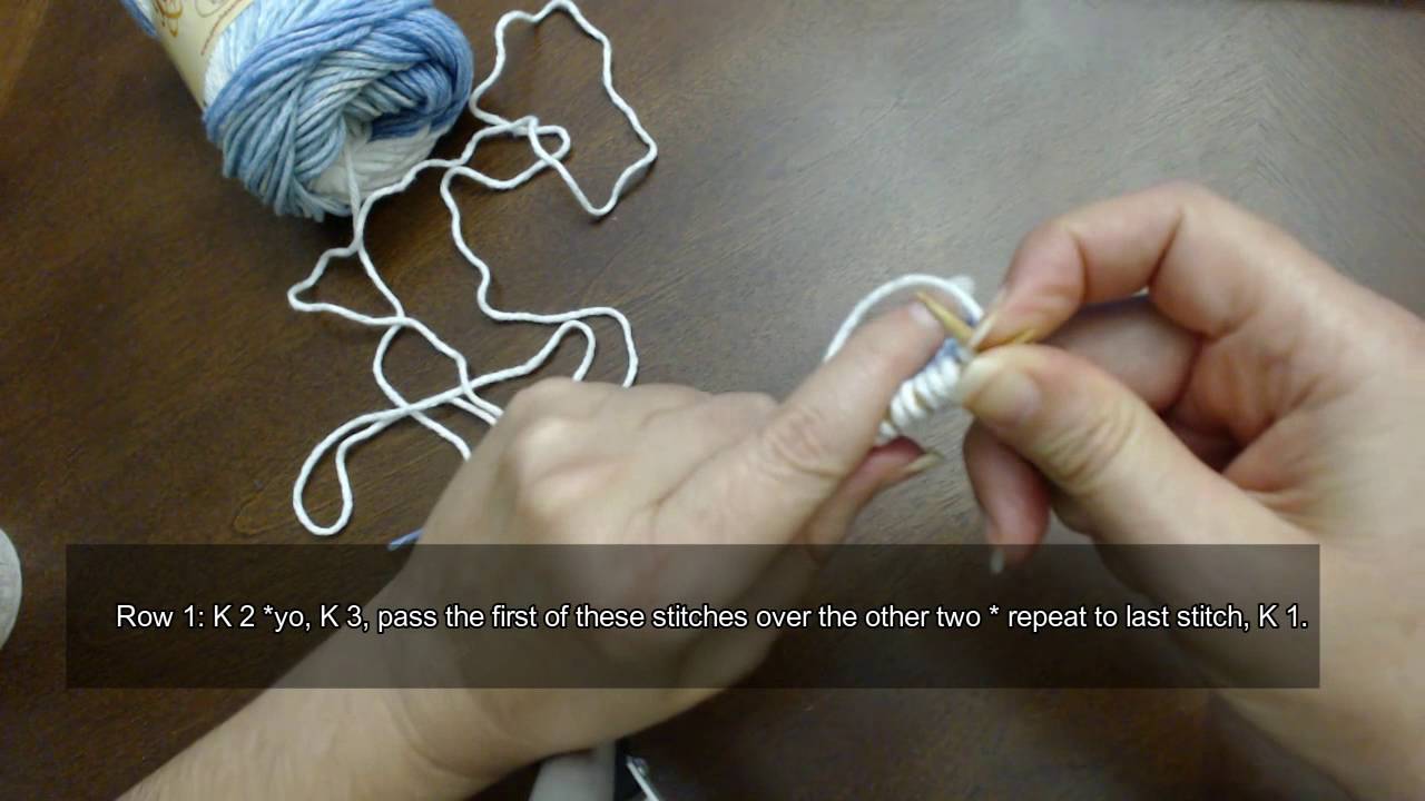 Learn to Knit 2:  Open Star Dishcloth