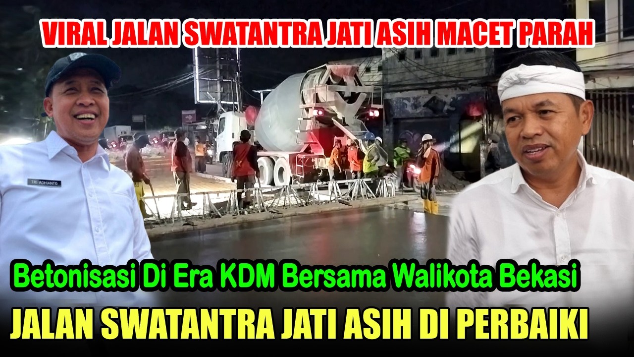 MANTAP‼️BETONISASI DI ERA KDM BERSAMA WALIKOTA BEKASI - JALAN SWATANTRA JATI ASIH DIPERBAIKI