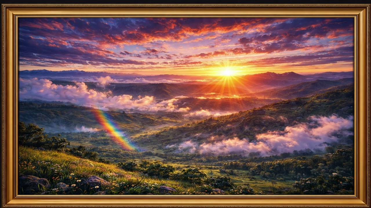 Epic 8K Mountain Sunrise 🌄 | Rainbow Valley Cinematic Landscape