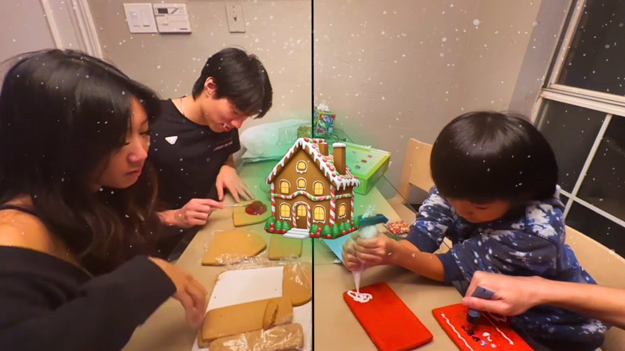 My Crush & I Built A Gingerbread House With My Little Brother 🍪