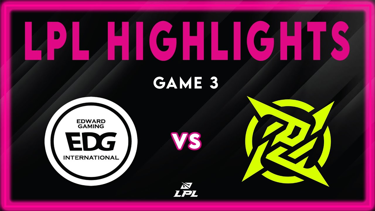 EDG vs NIP Highlights Game 3 | LPL 2026 Split 1 | EDward Gaming vs Ninjas in Pyjamas by Onivia