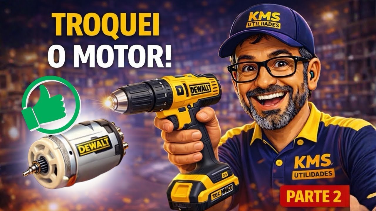 DEWALT DCD776 20V não ligava… Troquei o MOTOR e resolveu!