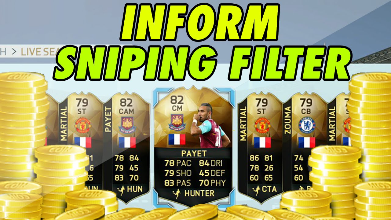 AMAZING INFORM SEARCH FILTER FOR SNIPING! Fifa 16 Ultimate Team Trading Method