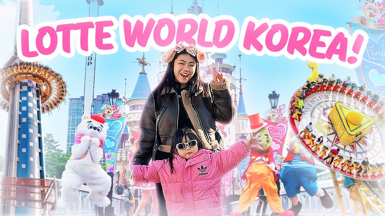 YUKA-CHAN SEHARIAN MAIN DI LOTTE WORLD ADVENTURE KOREA! | a day in our life