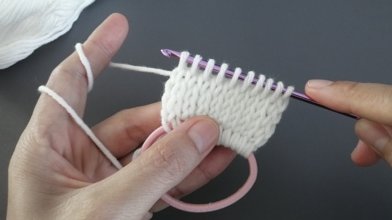 BEAUTIFUL! 💯👌Very easy Tunisian crochet headband making. Crochet!