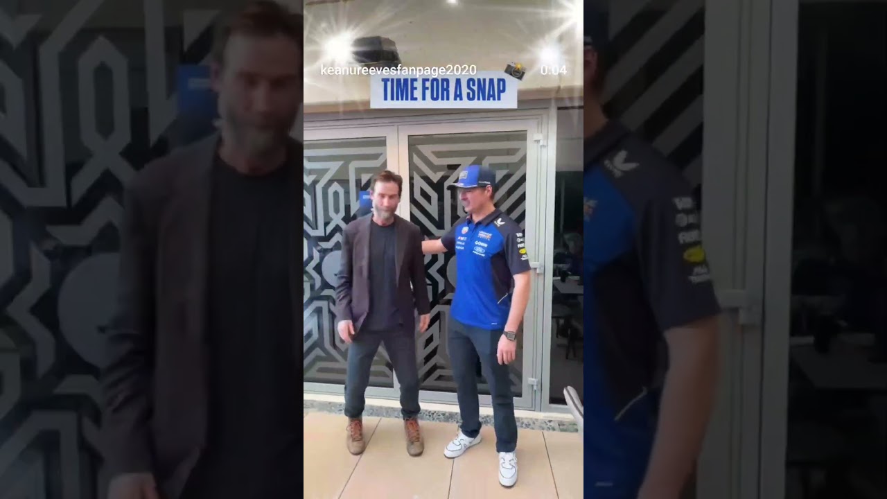 Keanu Reeves New videos from Formula 1 in Bahrain 🏁 🏎️ ❤️ 😎 😘 🤗