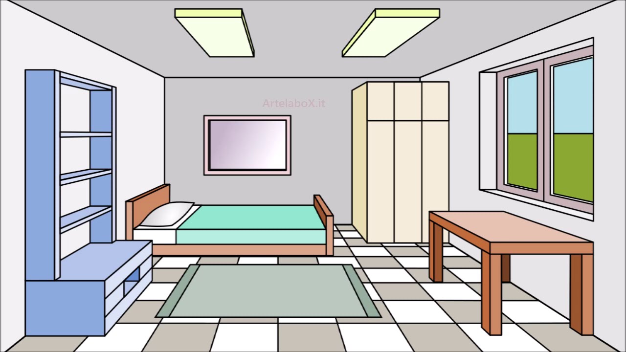 Prospettiva Centrale #9 ARREDAMENTO Stanza da Letto. BEDROOM FURNITURE in PERSPECTIVE