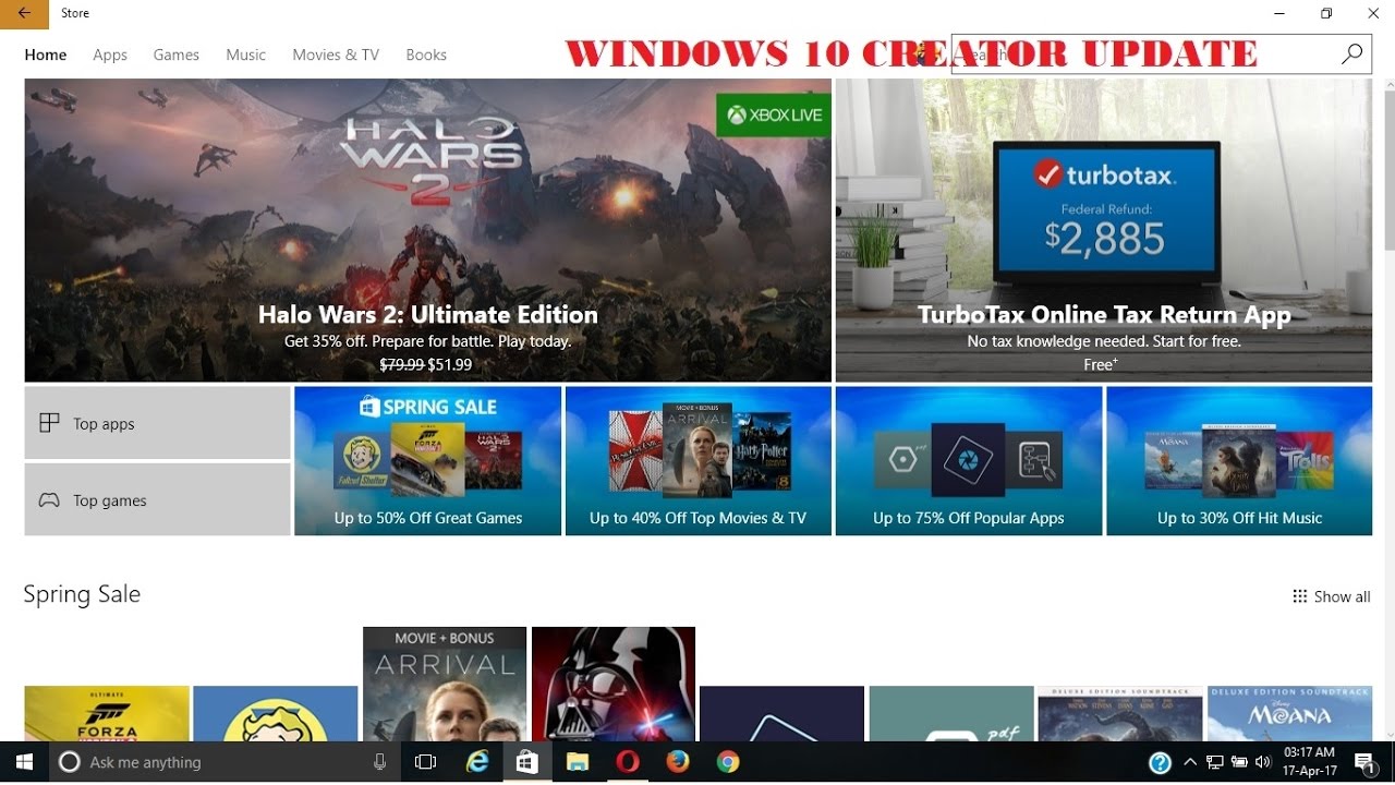 windows 10 creator update april 2017 new features