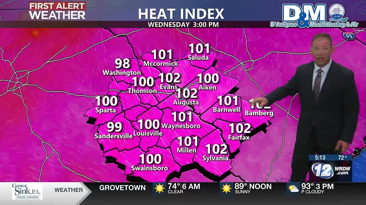 Hot and Muggy, Heat Index 100&deg;+, Labor Day Weekend Storm?