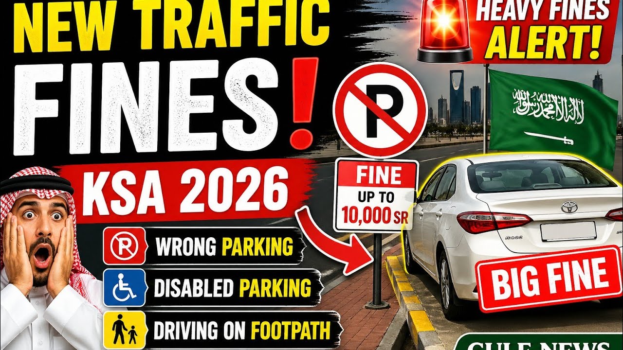 Saudi Arabia New Traffic Fines 2026 | Latest Rules for Drivers in KSA | Avoid Heavy Penalties 🚨