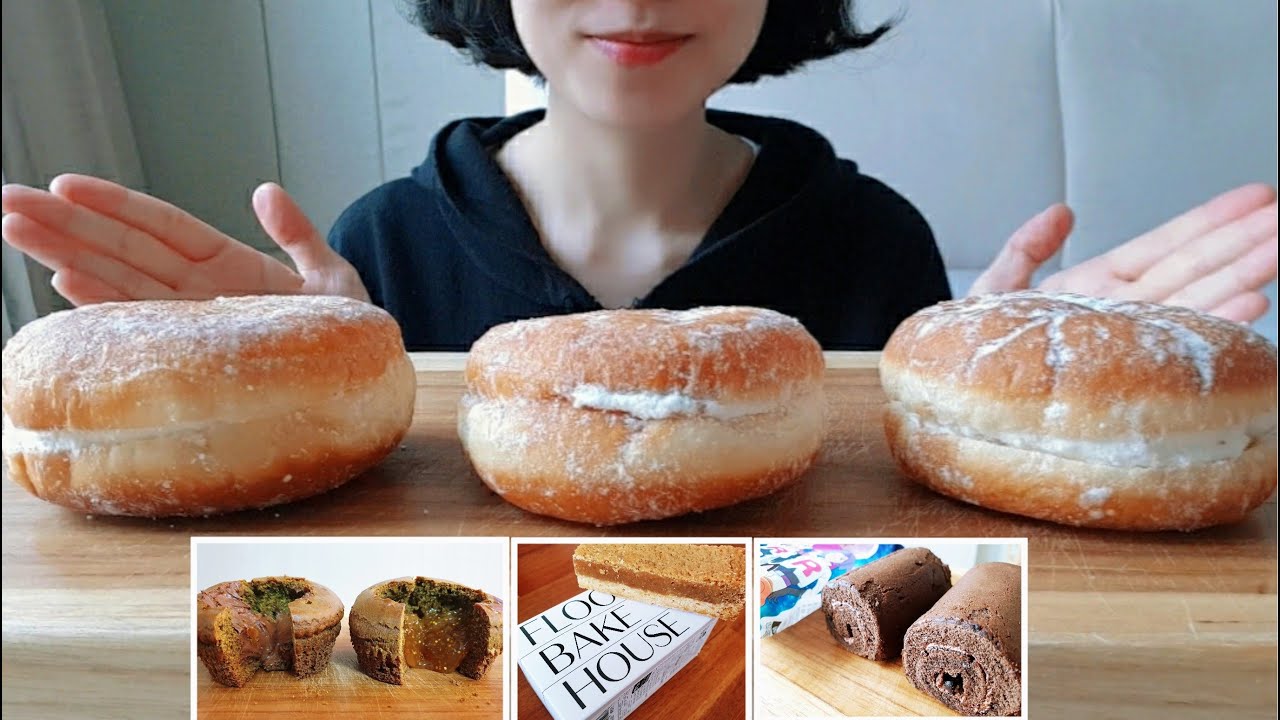 연유뿌려먹으니대존맛이구나🍯🧁🍫/생크림도넛/파리바게트/연유/쑥머핀/버터바/포켓몬스터/초코롤/먹방브이로그/디저트먹방/빵먹방/크림빵먹방/도넛먹방/빵먹방/홈베이킹/mukbang