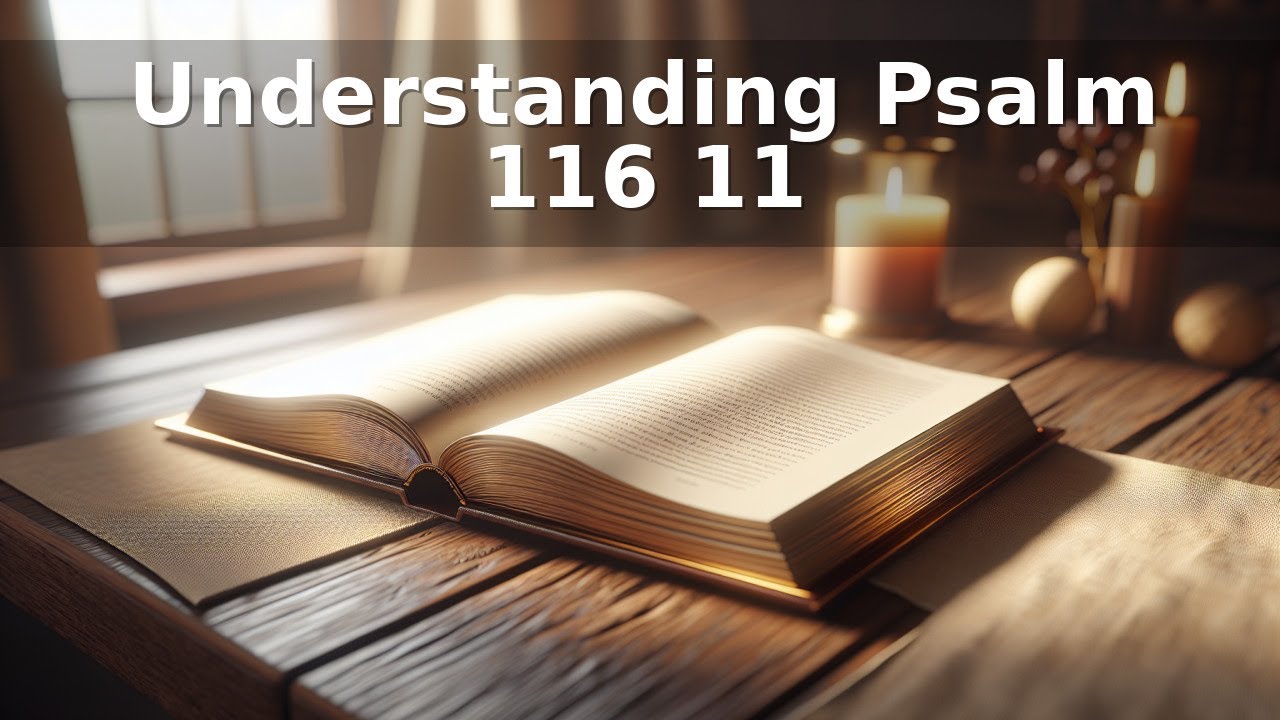Understanding Psalm 116 11