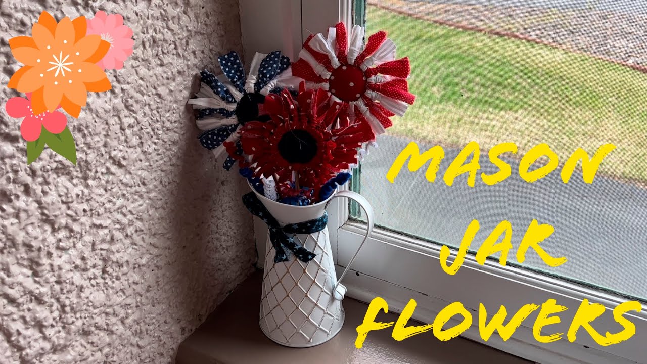 Mason Jar Lid Flowers