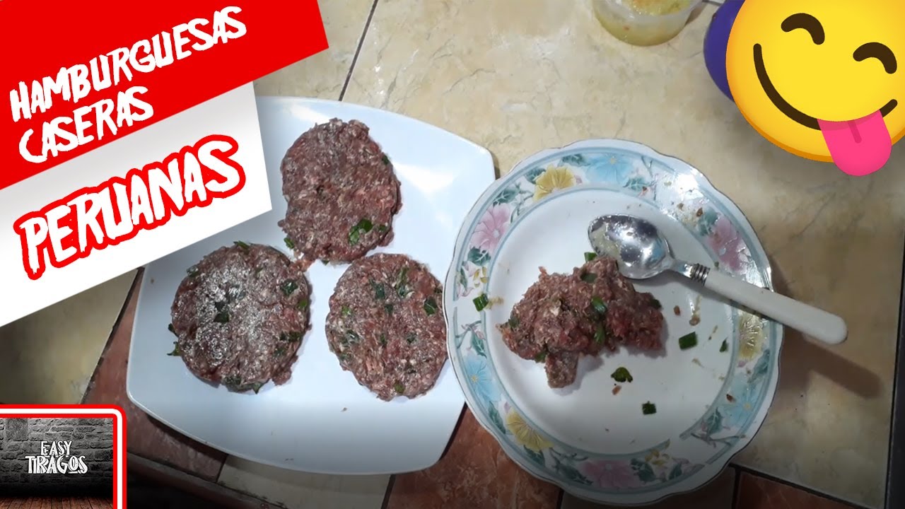 Hamburguesa de carne casera - Receta Peruana!🍔🇵🇪