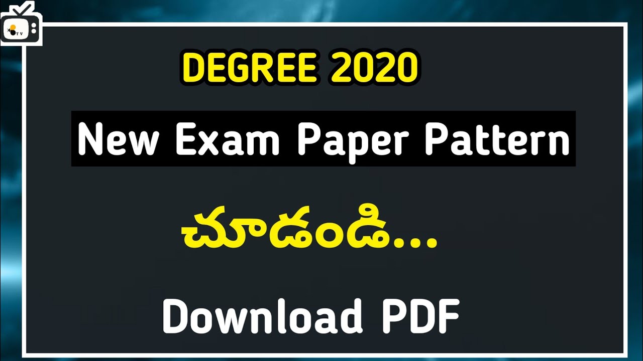 BSC/BCOM/BA Degree exam new model paper 2020|degree new model paper pattern