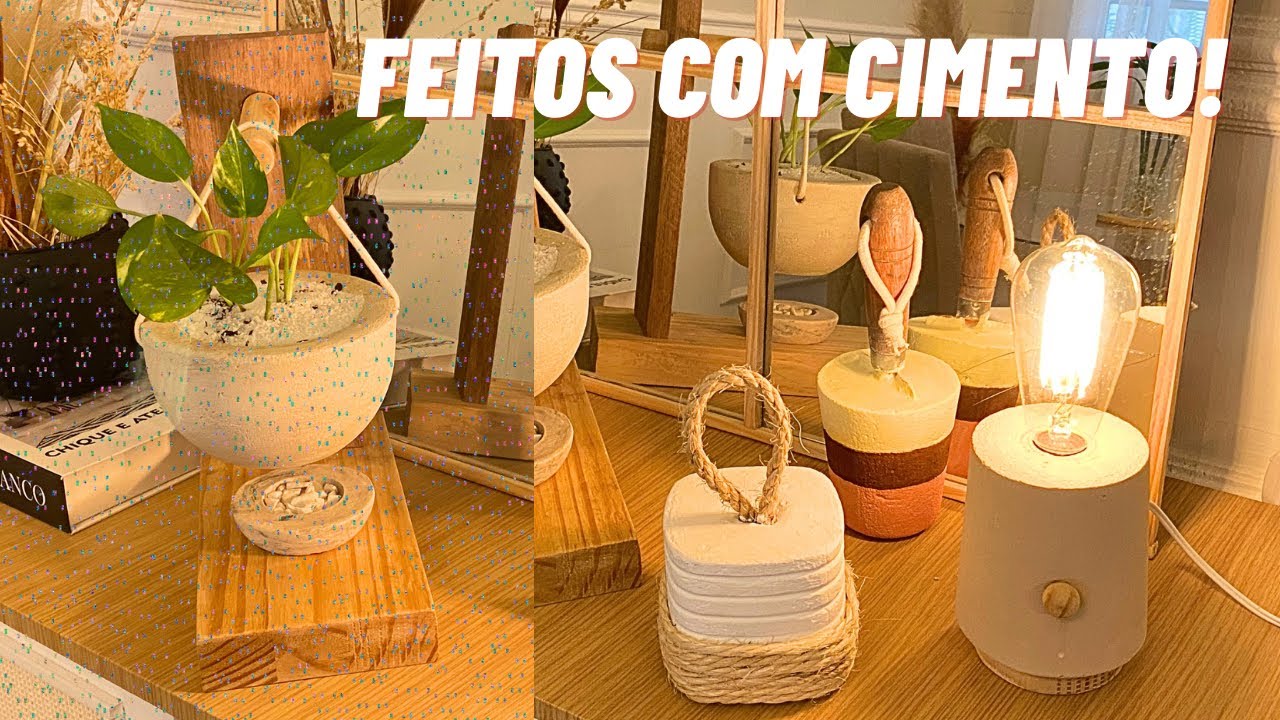 OLHA AS DECORAÇÕES QUE VOCÊ PODE FAZER COM CIMENTO FÁCIL E BARATO
