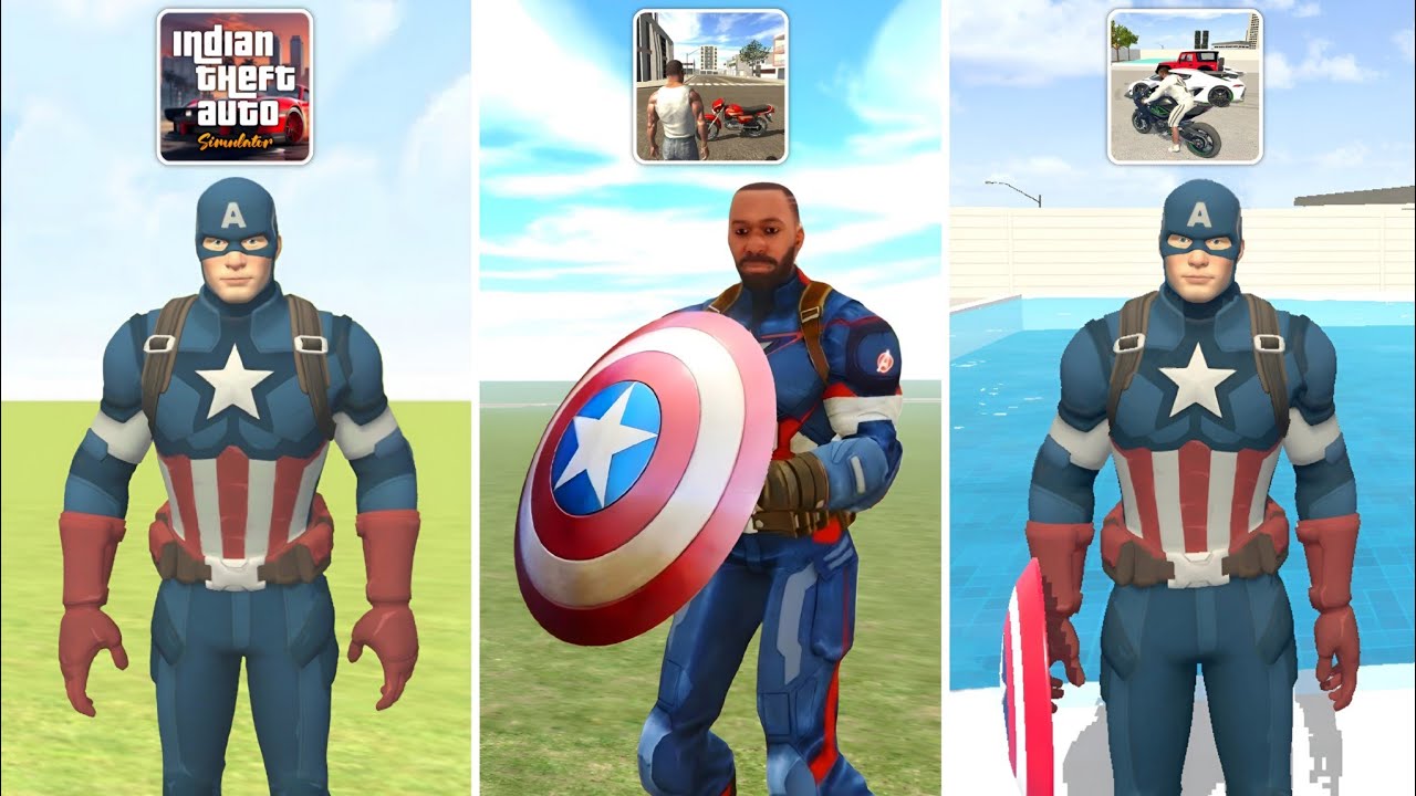 Captain America in All Indian GTA Games 🤯🔥 | Which Captain America is Best 