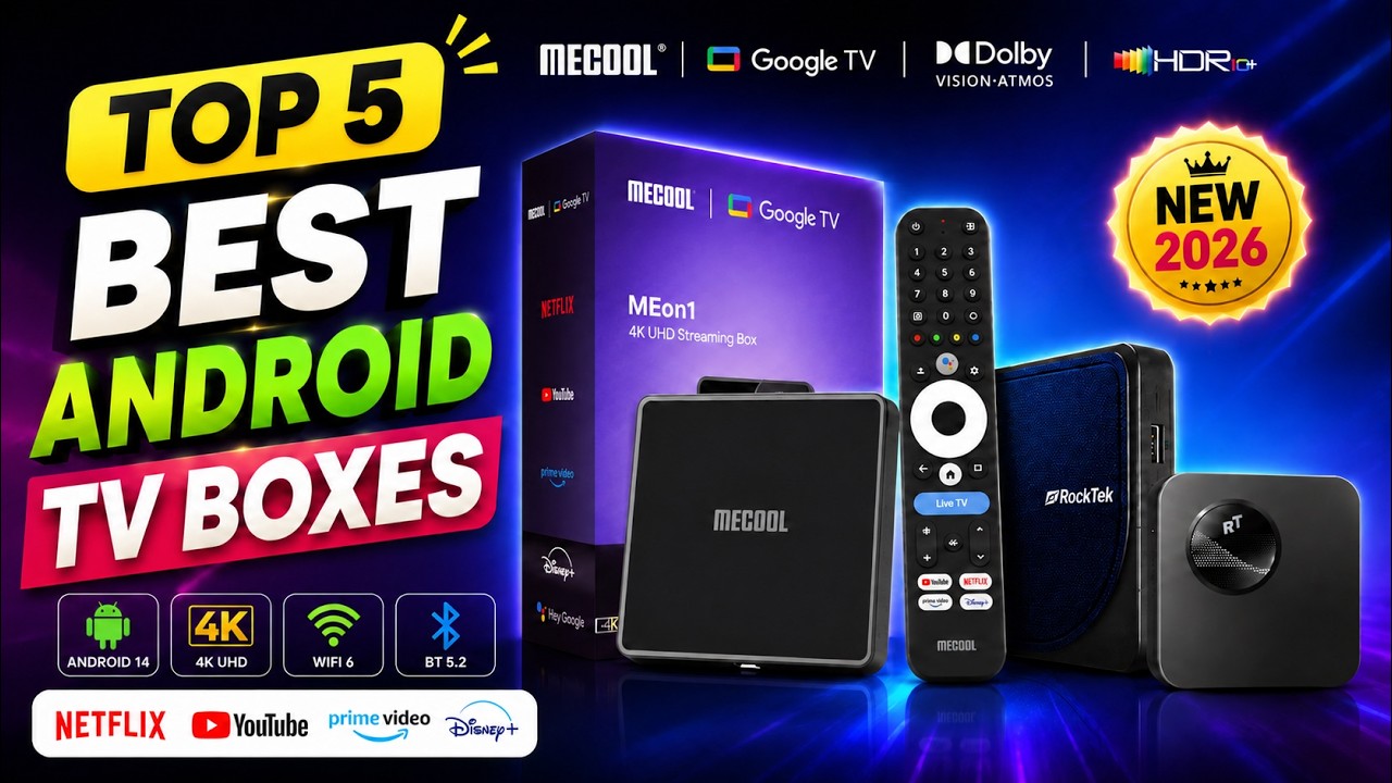 Топ-5 лучших Android TV-приставок 2026 года 🔥 Устройства с поддержкой 4K и 8K, сертифицированные ...