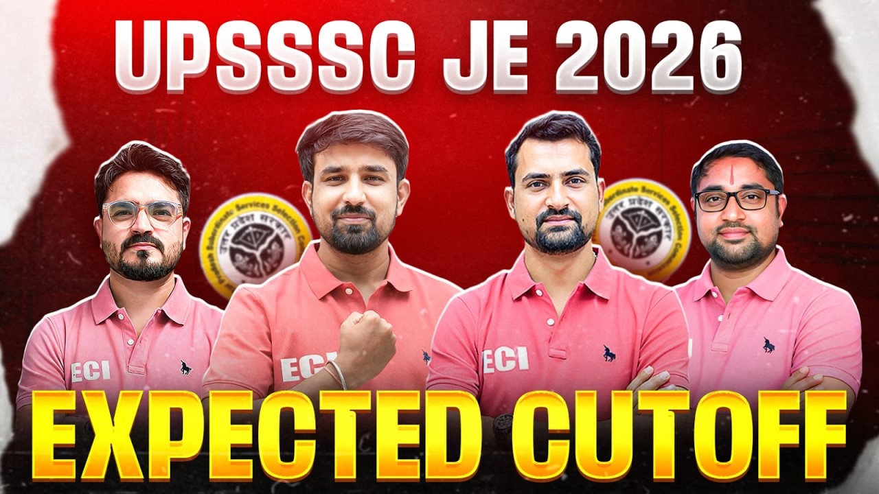 UPSSSC JE 2026: Category-Wise Expected Cutoff & Safe Score | #upsssc #upssscje #shubhamsir #aeje