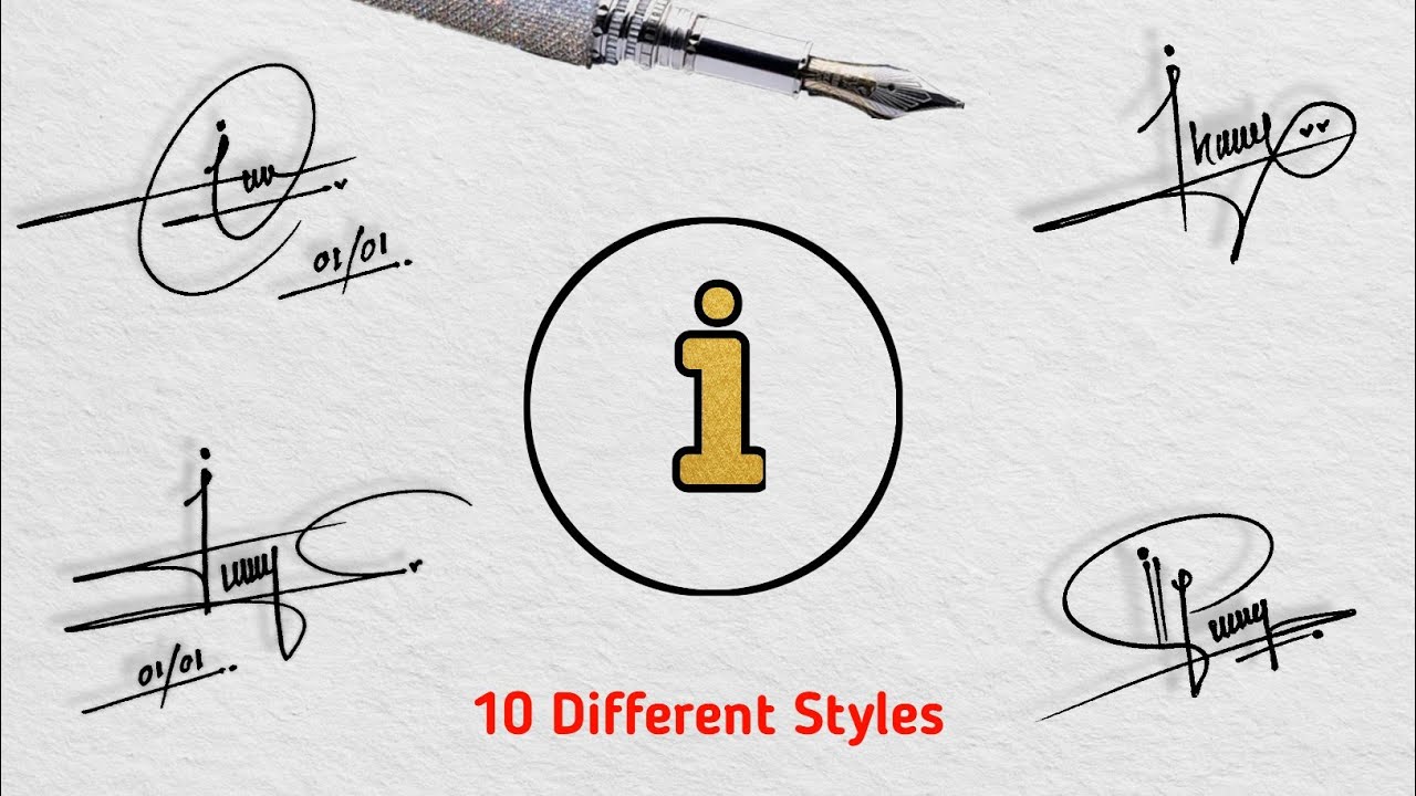 Beautiful signature making with the letter || I signature style ideas