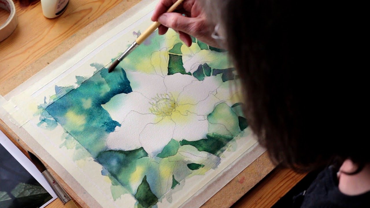 Watercolour Demo: Single White Flower Part 2