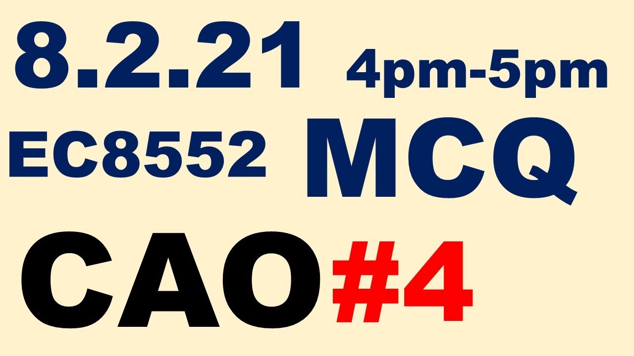 computer architecture and organization mcqs with answers | ec8552 mcq | cao mcq | CHROME TECH