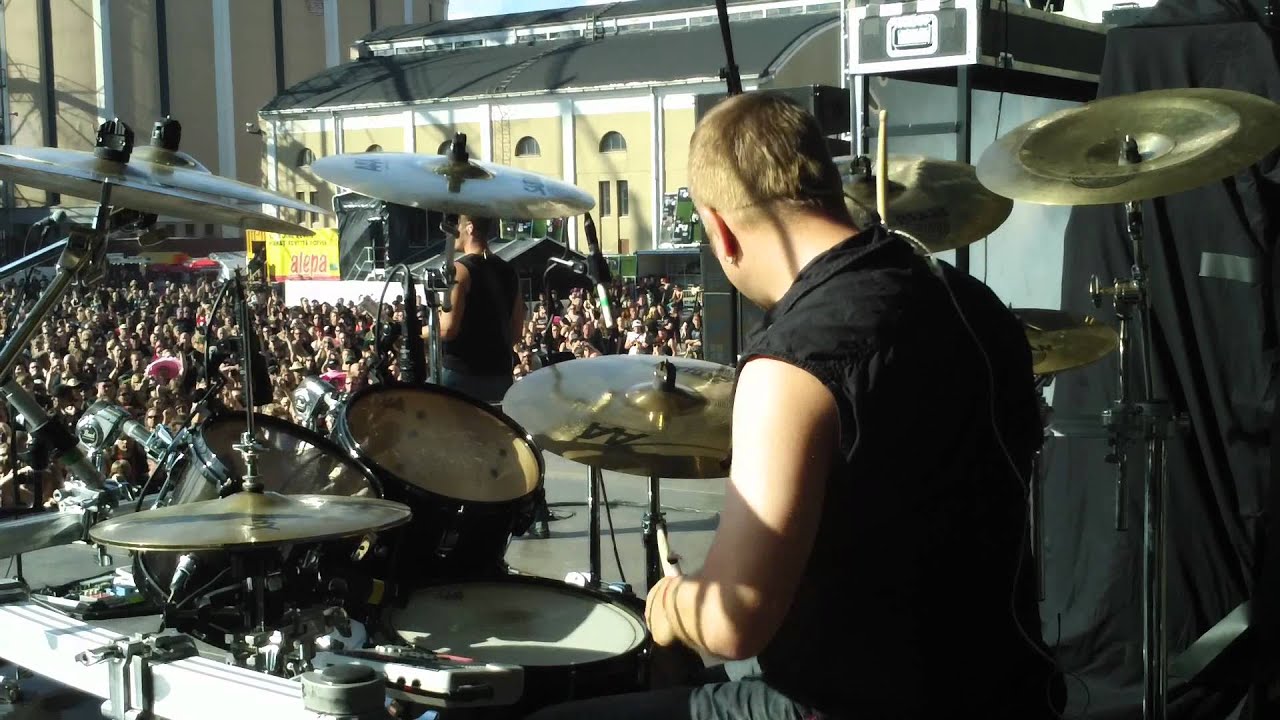 Pearl Artist Jan Rechberger/Amorphis Drum Cam Tuska 2011 - Song Of The Troubled One