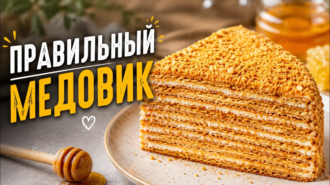 Торт МЕДОВИК со сметанным кремом, цыганка готовит. Gipsy cuisine.