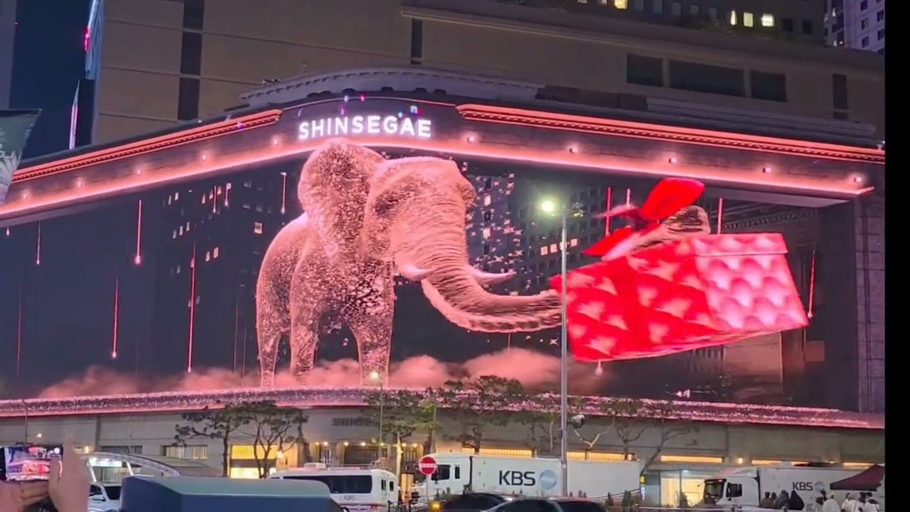 Exploring Myeongdong's Magical Christmas Lights & Media Facade
