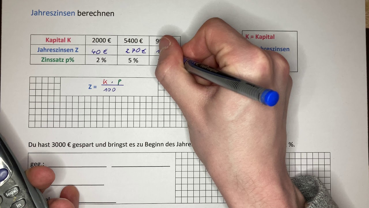 Jahreszinsen berechnen