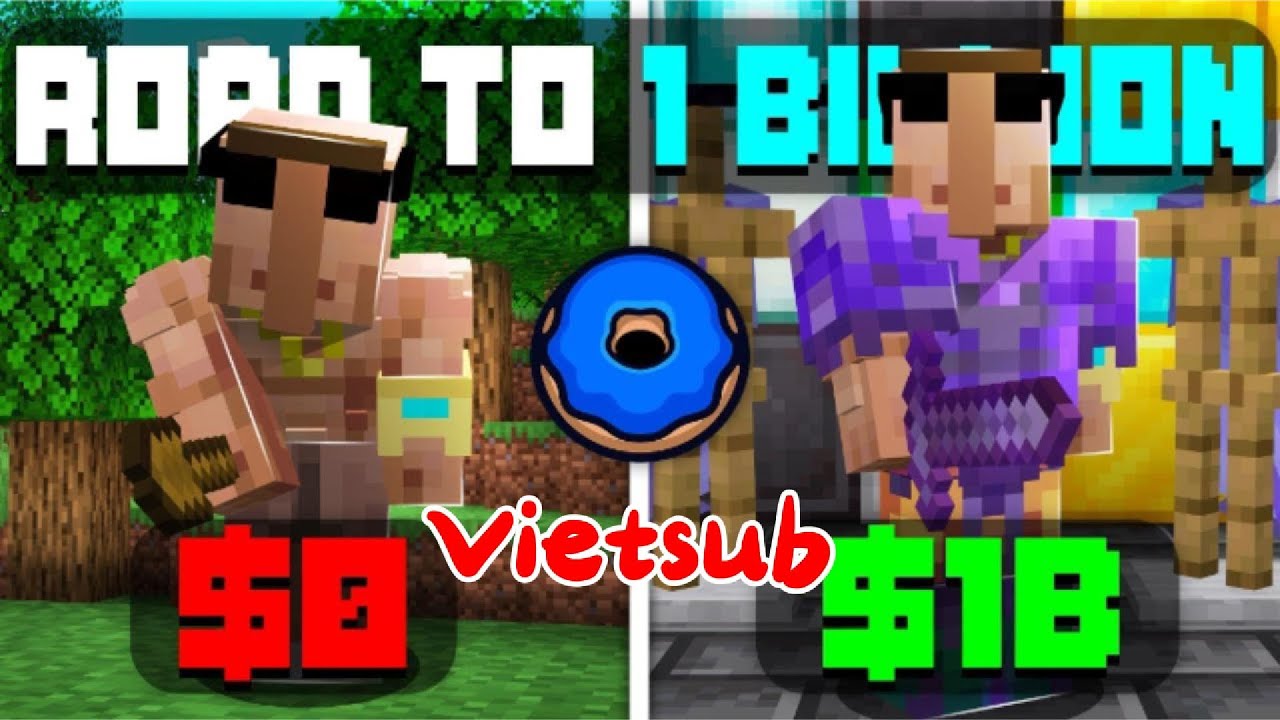 Từ 0 đến 1 tỷ trên DonutSMP. Tập 4: 250-500M #VillagerKing54 #vietsubminecraft #minecraft