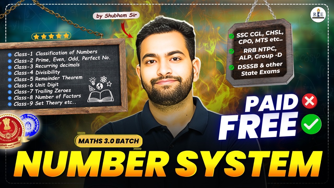 Number System (संख्या पद्धति)🔥 complete Chapter on latest pattern| SSC CGL , RRB NTPC| Shubham Sir