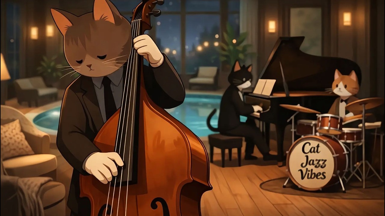 Cozy Jazz Cats – Gentle Smooth Jazz for Focus, Study and Relaxation