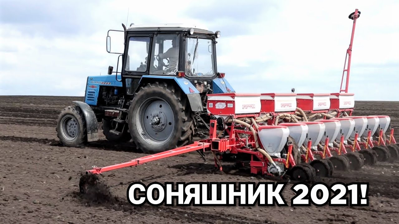 Сіємо соняшник 2021! МТЗ 892 із причіпними сівалками Гаспардо СП8