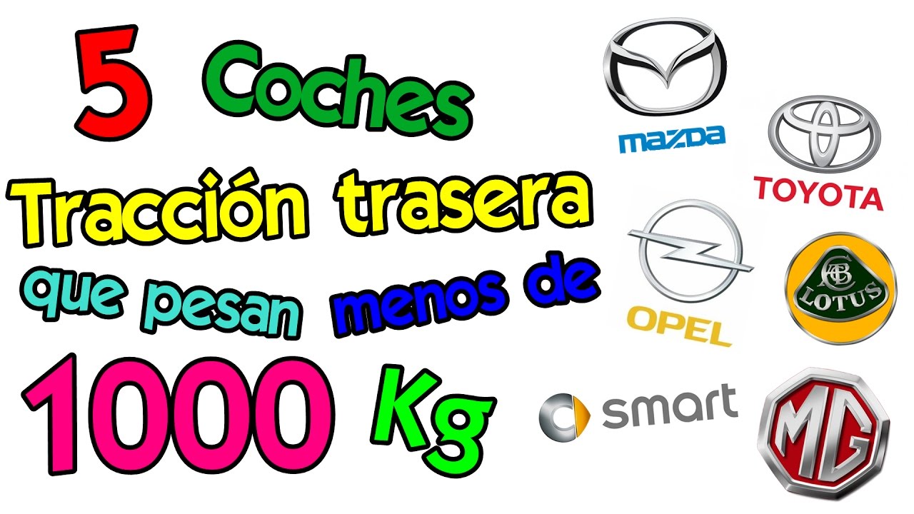 5 Coches tracci&oacute;n trasera que pesan menos de 1000 kg / 1 tonelada