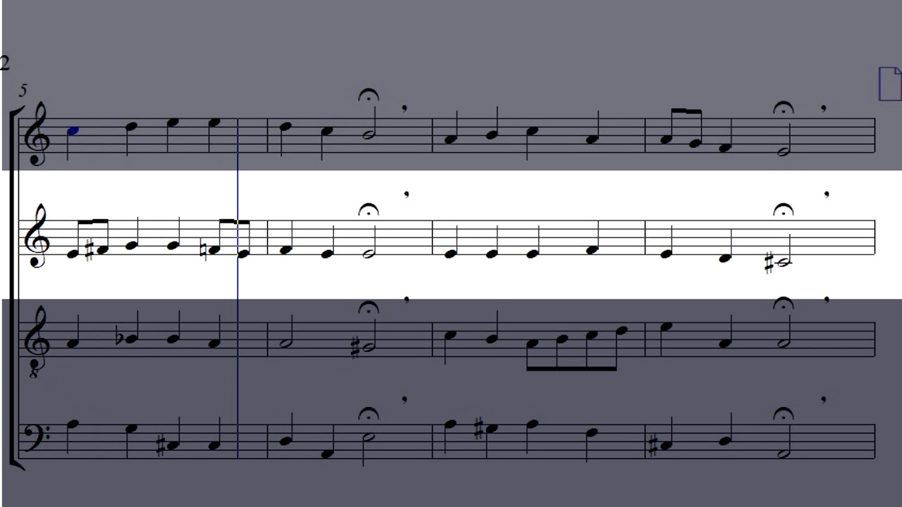 Practica cantar en un coro. Lectura cantada del coral 81 de Bach