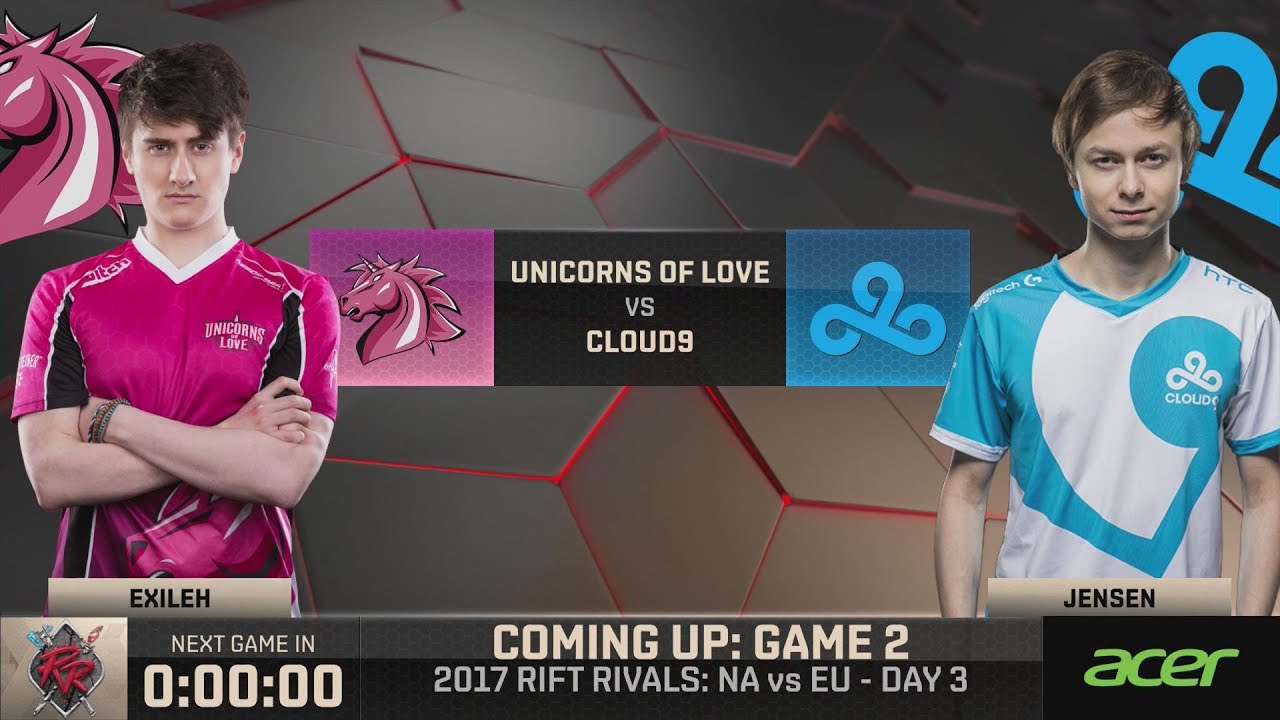 [2017 Rift Rivals EU-NA] D3 G2 - C9 vs UOL - League of Legends - Cloud9 vs Unicorns of Love