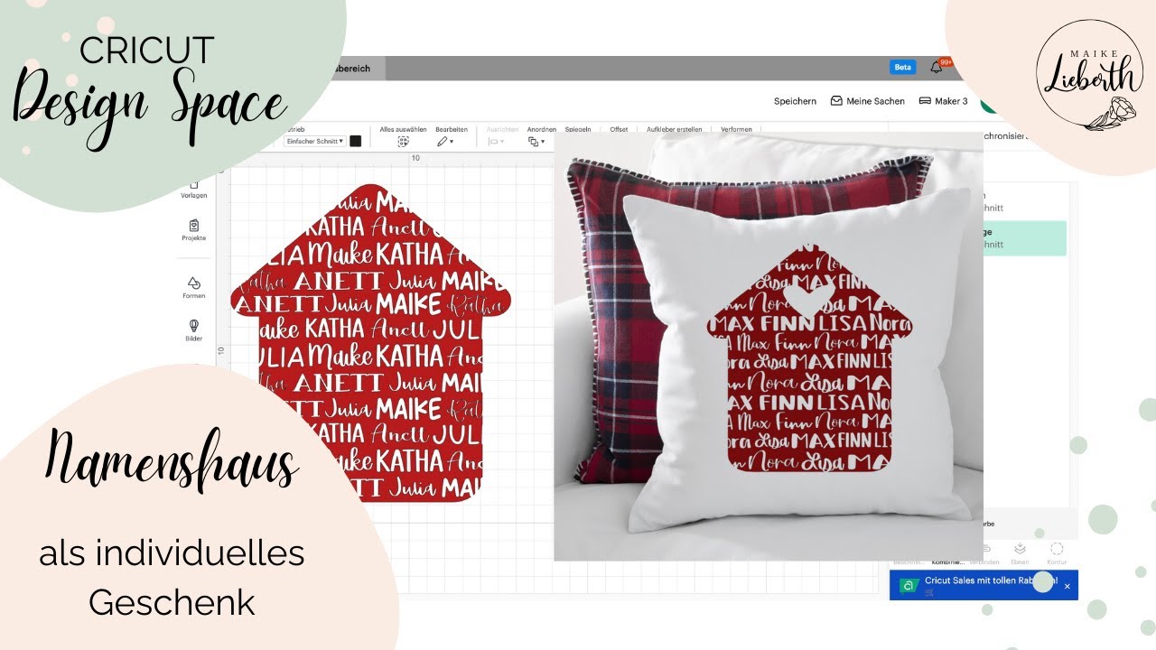 Namenshäuschen in Cricut Design Space erstellen - Für Anfänger und Fortgeschrittene