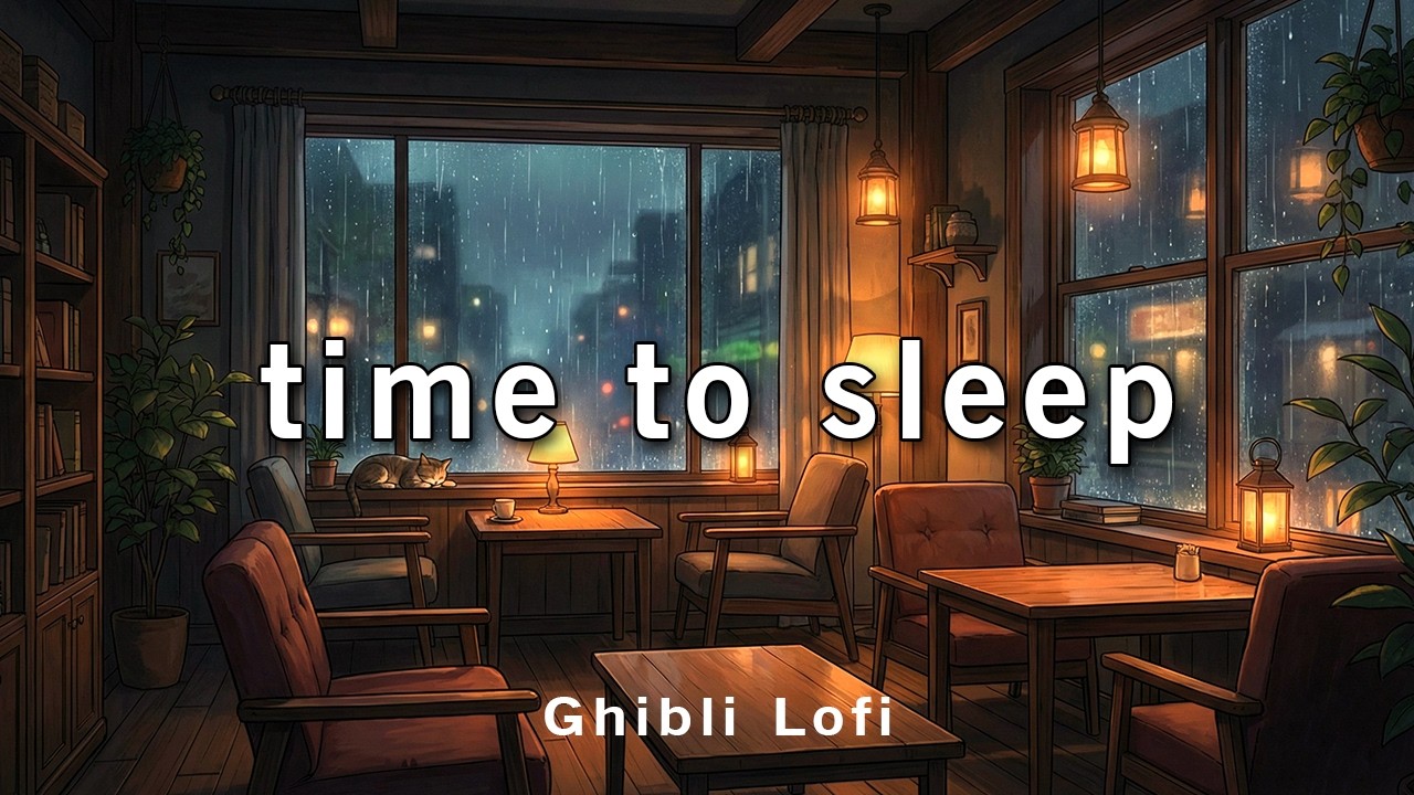 Ghibli Midnight Cafe ☕ Music for Late Night Focus 🌙 lofi hip hop - lofi songs | study / work