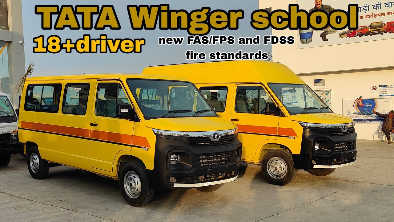 Школьный фургон Tata Winger, вместимость 18+ мест для водителя, новая система пожарной безопаснос...