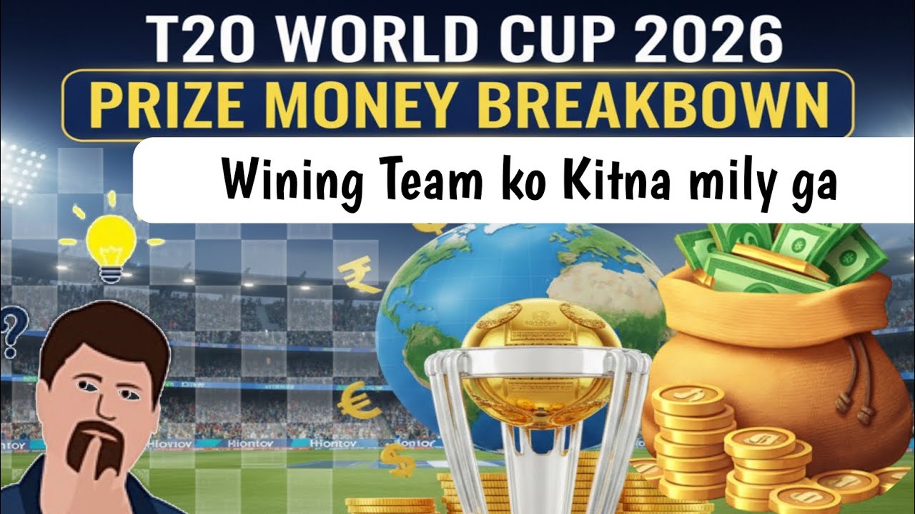 ICC T20 World Cup 2026: Full Prize Pool & Money Distribution Breakdown| T20 world cup  prize money 