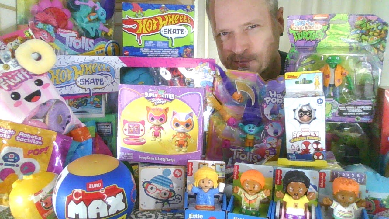 Big Bad Baby Boy Birthday Haul! Hot Wheels Skate Trolls Fisher Price Lego Blippi Cocomelon TMNT Wood