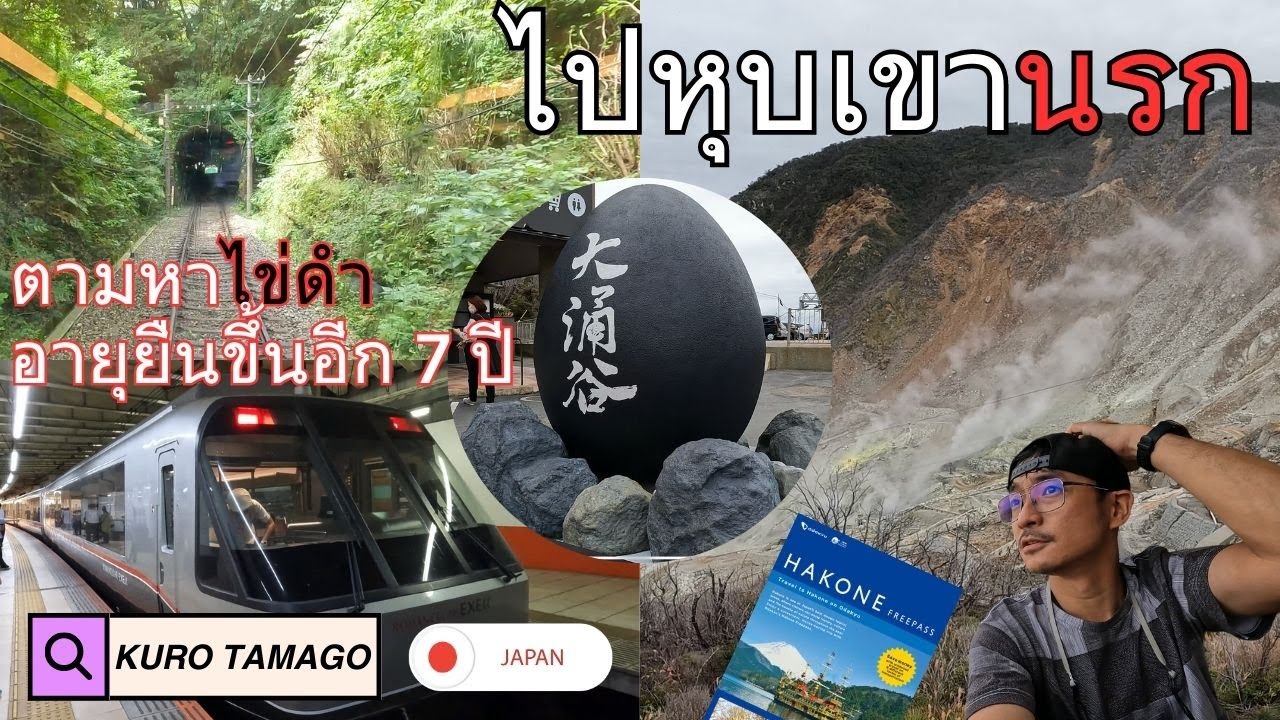 1 วัน ไปฮาโกเน่ ตามหาไข่ดำที่หุบเขานรก ฟรีพาส รถไฟ รถด่วน รถไฟไต่เขา กระเช้าลอยฟ้า จนถึงโอวาคุดานิ