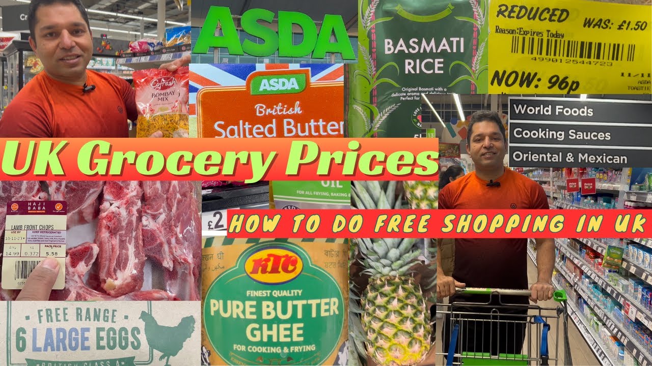 UK Shopping Grocery Prices, UK cost of living, Expenses, Food Clothing | I did Free Shopping in UK